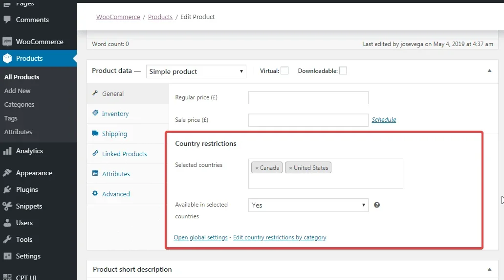 WooCommerce Country Restrictions - Advanced Pro