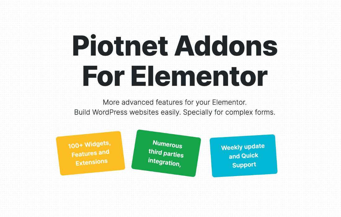 Piotnet Addons For Elementor Pro (PAFE Pro)